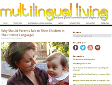 Tablet Screenshot of multilingualliving.com